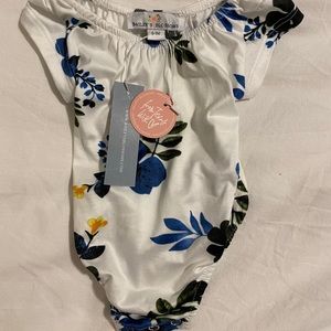 Baileys blossoms leotard blue flowers